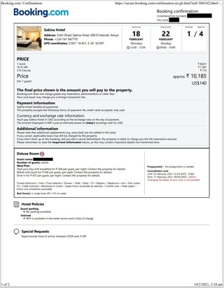 Proof of Accommodation