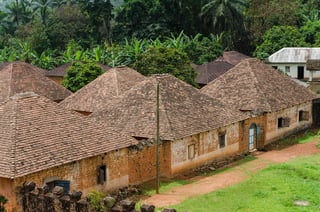 Traditional brick palace in Bafut, Cameroon