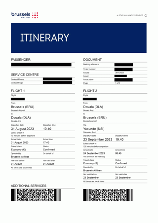 A Valid Round Trip Air Ticket