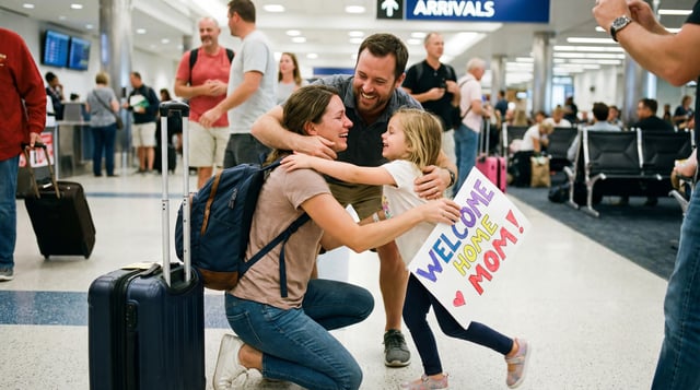 Emotional Family Reunion At The Airport