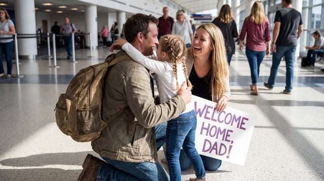 Family Reunion At Airport Terminal