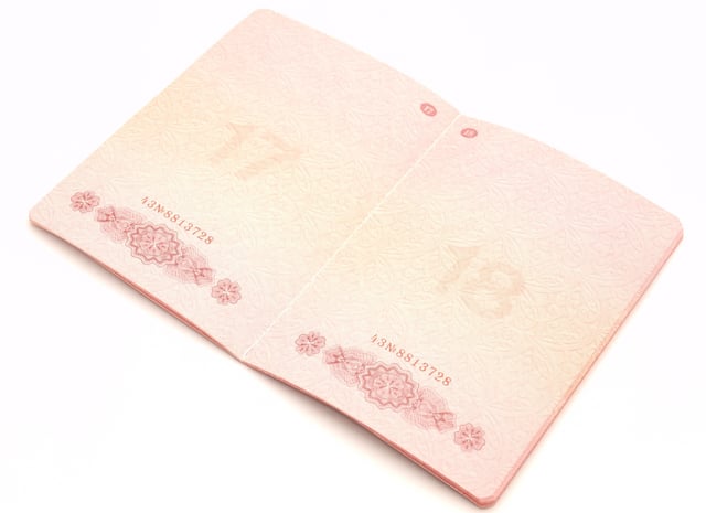 Open Blank Passport Pages