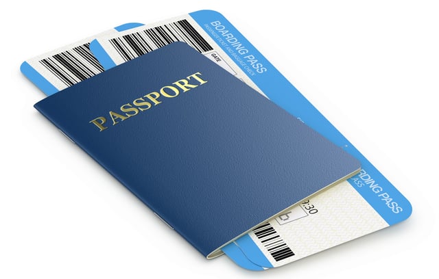 Passport And Airline Boarding Passes