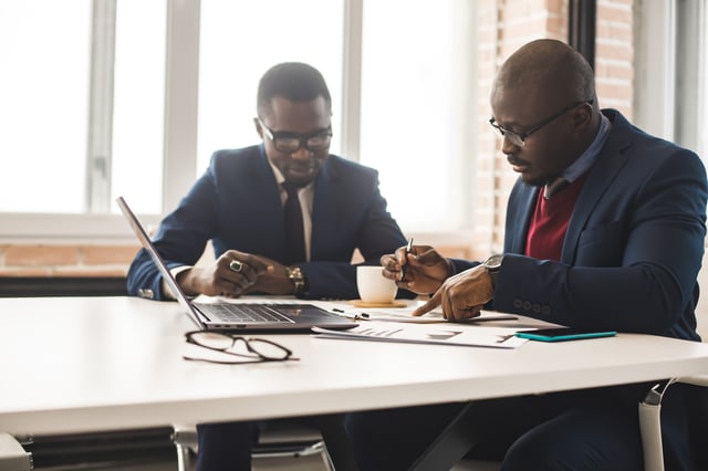 Professionals Reviewing Business Documents